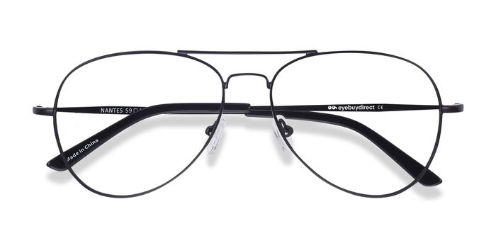 Black Nantes -  Lightweight Metal Eyeglasses
