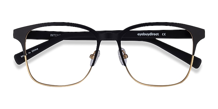 Matte Black/Golden  Intense -  Fashion Acetate, Metal Eyeglasses