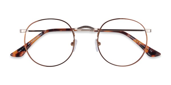 Brown Golden Daydream -  Vintage Metal Eyeglasses