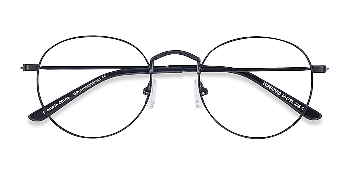 Black Cupertino -  Vintage Metal Eyeglasses