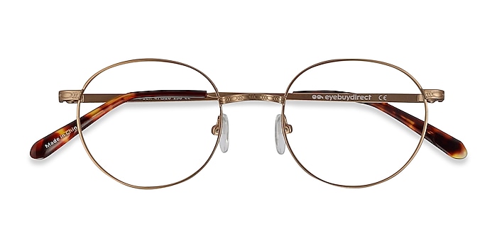 Golden Ledger -  Vintage Metal Eyeglasses