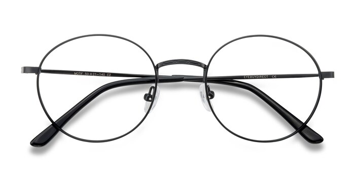 Black Motif -  Lightweight Metal Eyeglasses