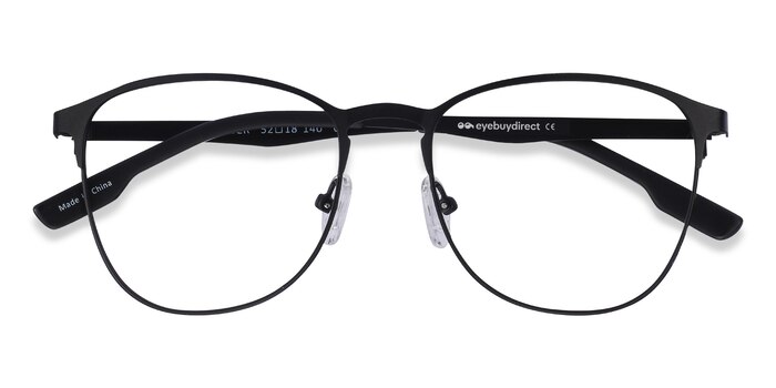 Matte Black Ember -  Lightweight Metal Eyeglasses