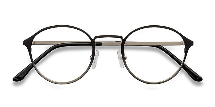 Silver Black Rising -  Lightweight Metal Eyeglasses
