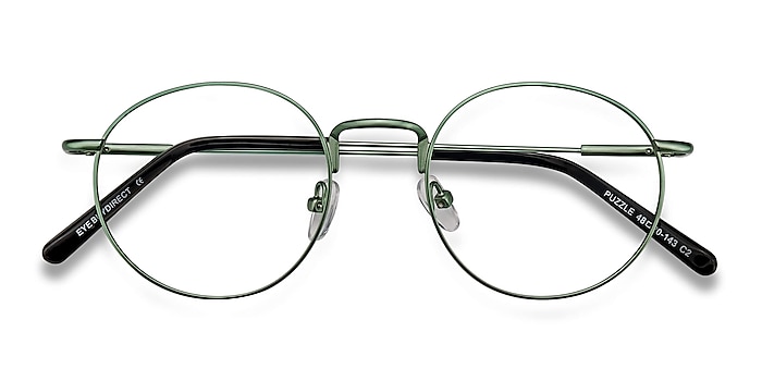 Green Puzzle -  Lightweight Metal Eyeglasses