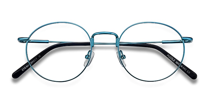 Blue Puzzle -  Lightweight Metal Eyeglasses