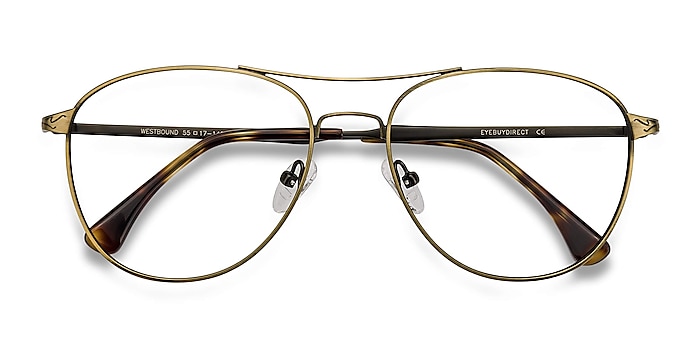 Bronze Westbound -  Vintage Metal Eyeglasses