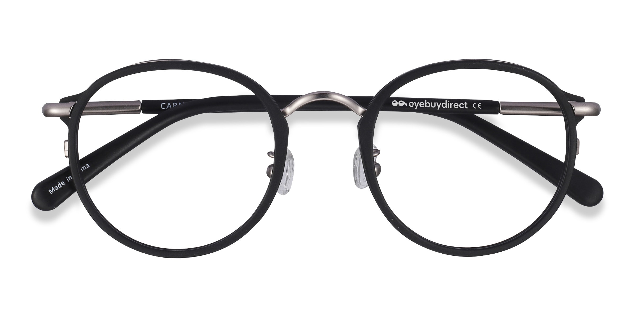 Matte black round glasses hotsell