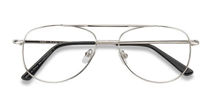 Aviator Silver Full Rim Eyeglasses | Eyebuydirect