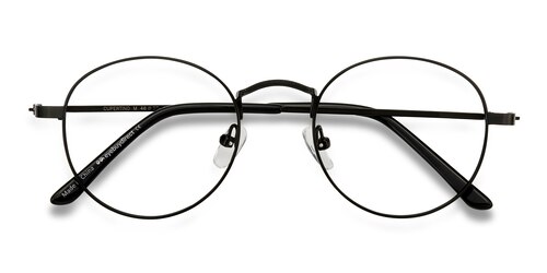 Unisex S Round Black Metal Prescription Eyeglasses - Eyebuydirect S Cupertino