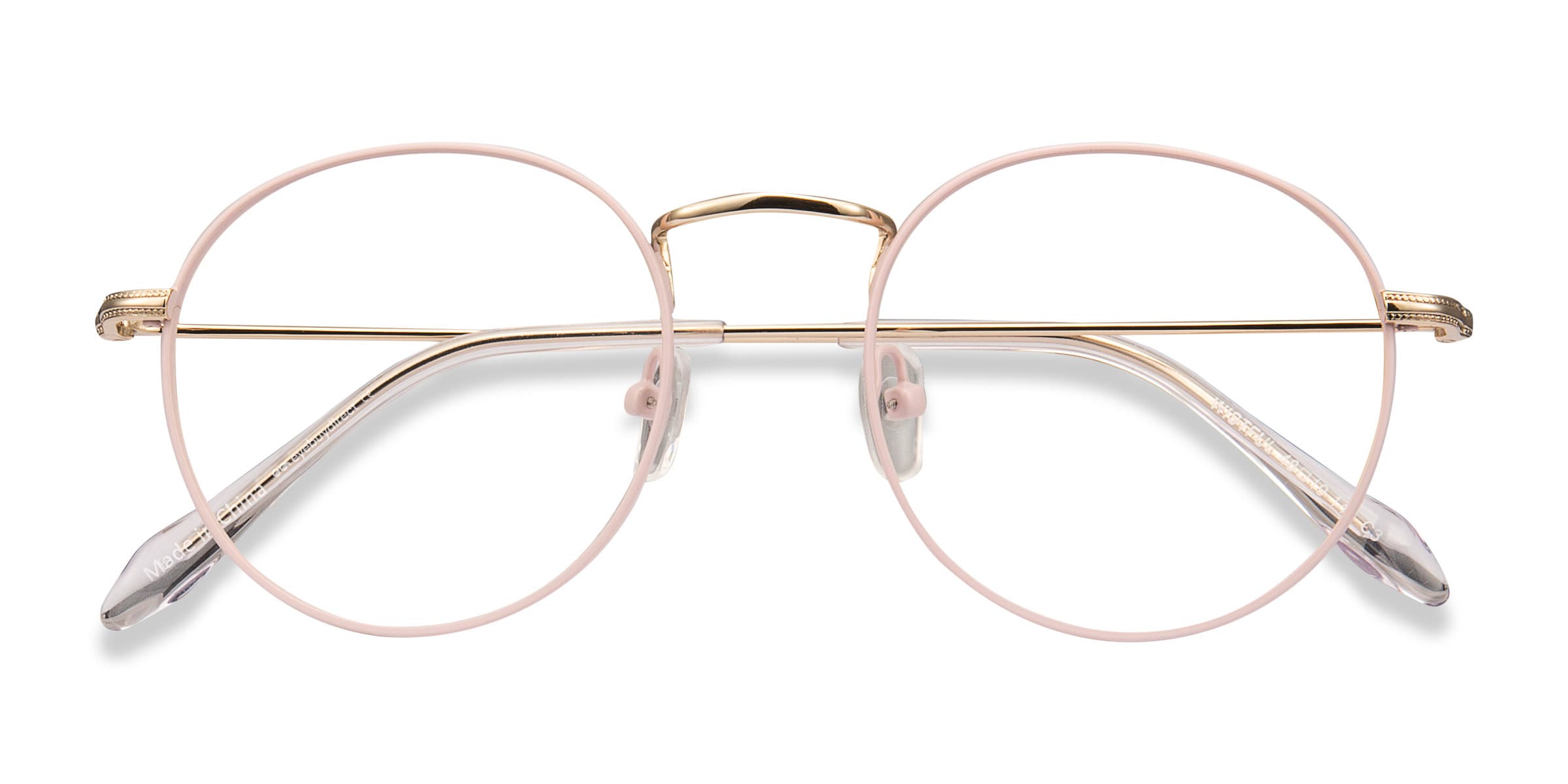 pink metal eyeglass frames