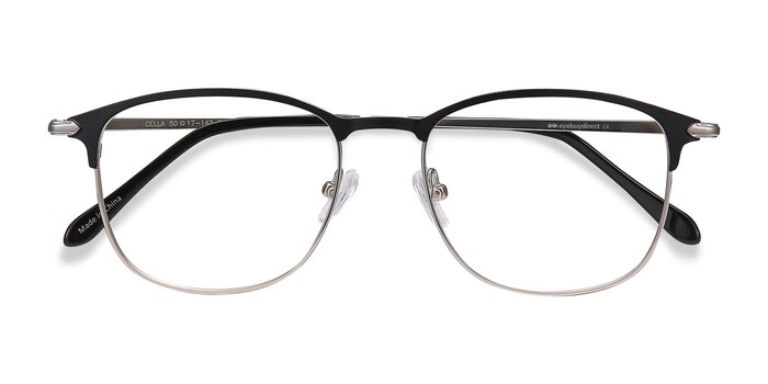 Black Cella -  Lightweight Metal Eyeglasses