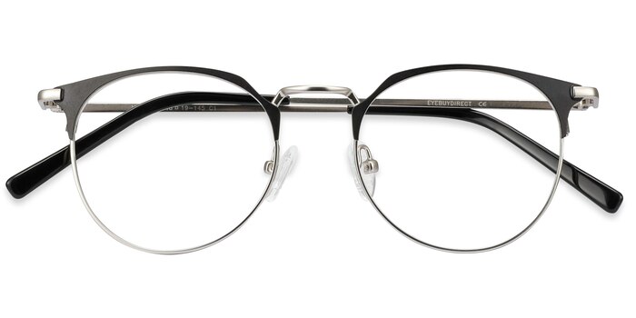 Black Silver Veronica -  Lightweight Metal Eyeglasses