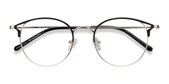 Black & Silver Jive -  Fashion Metal Eyeglasses