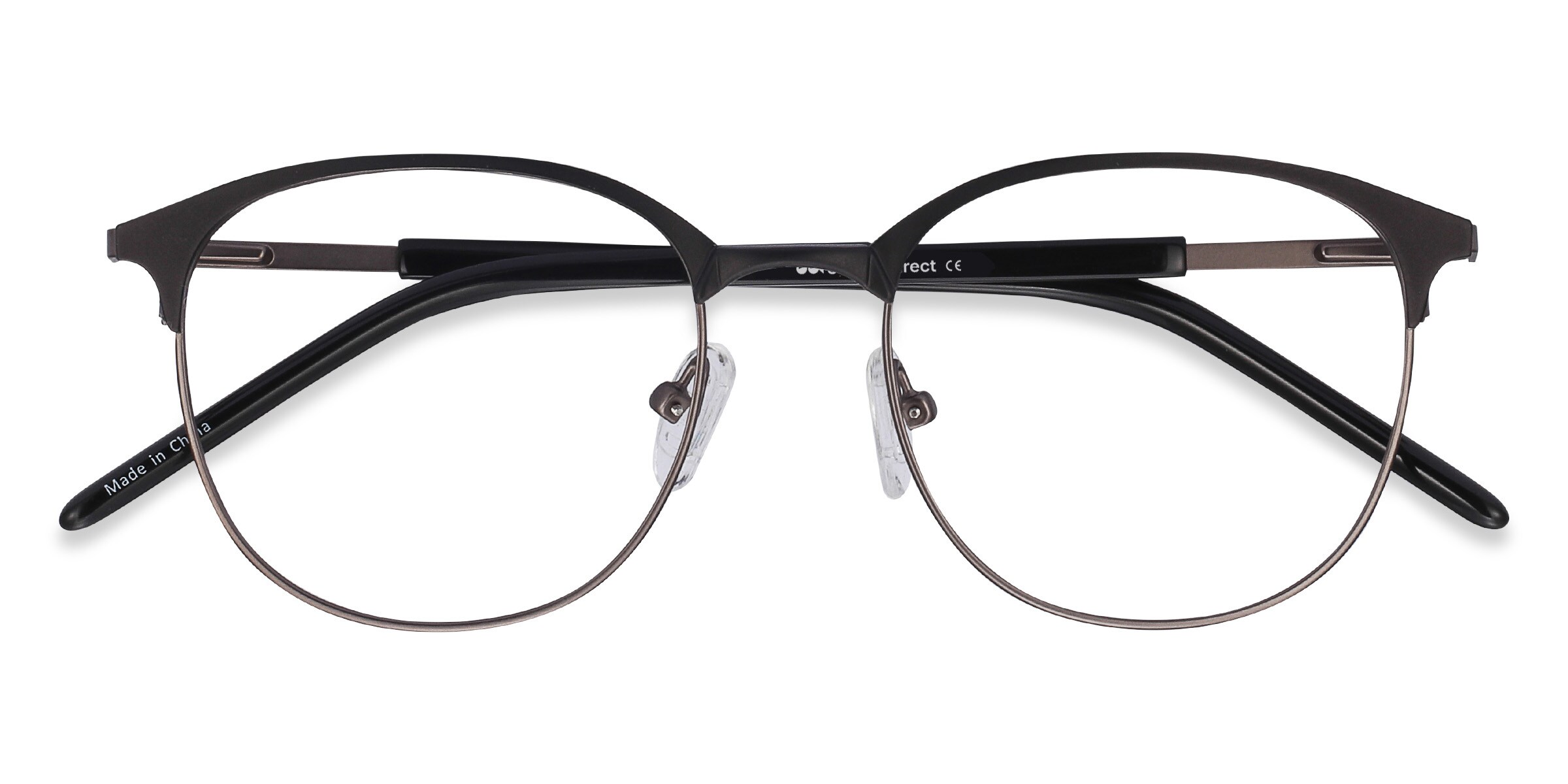 Perceive Square Black Gunmetal Full Rim Eyeglasses | Eyebuydirect