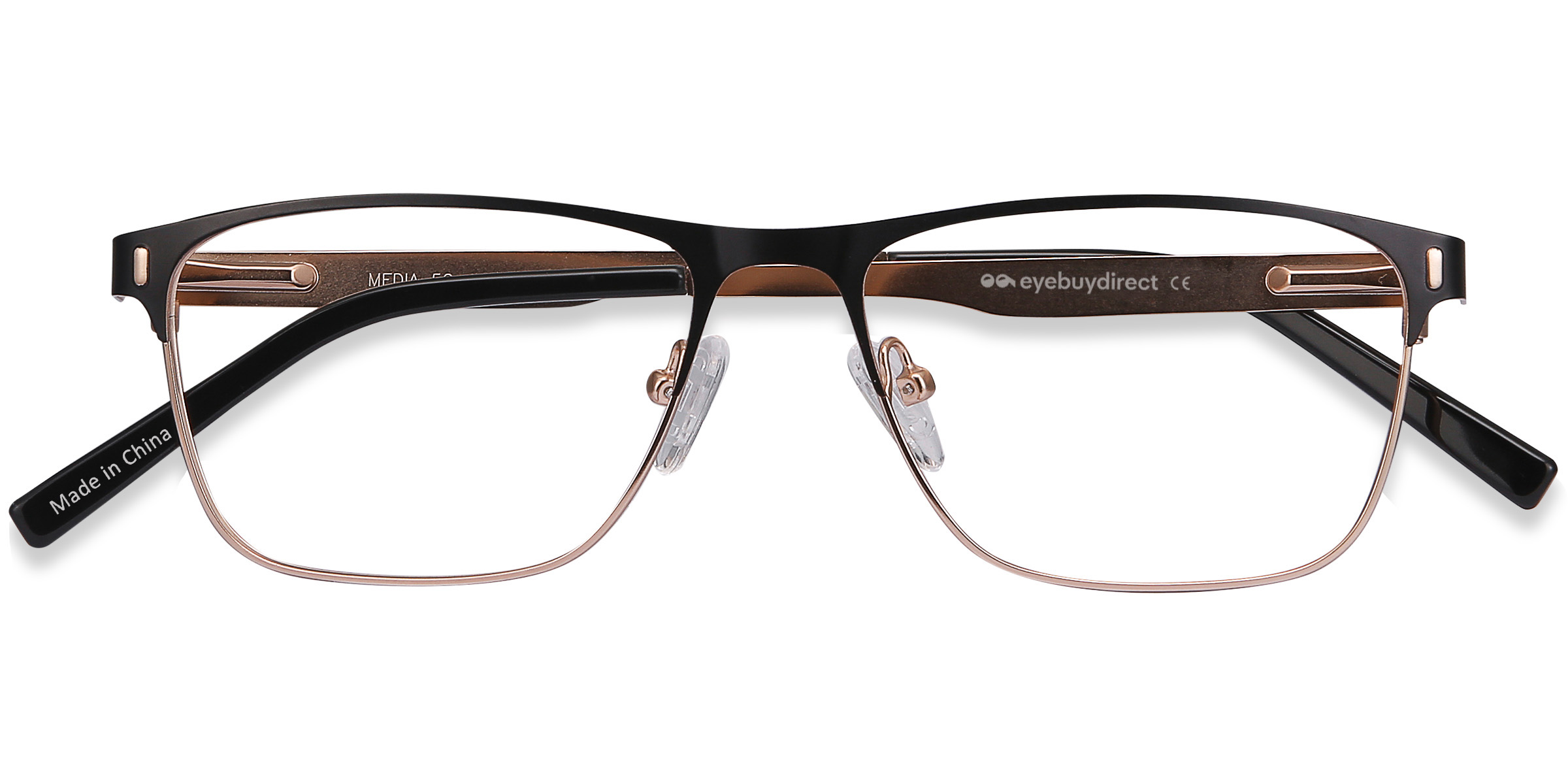 Unisex s rectangleMetal Prescription eyeglasses - Eyebuydirect s Media