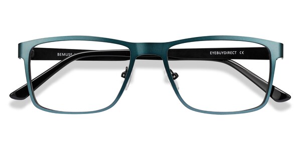 Bemuse Rectangle Green Glasses for Men | Eyebuydirect