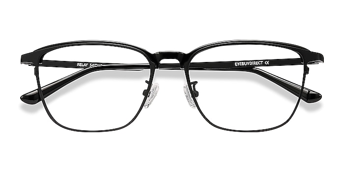Black Relay -  Lightweight Acetate Eyeglasses