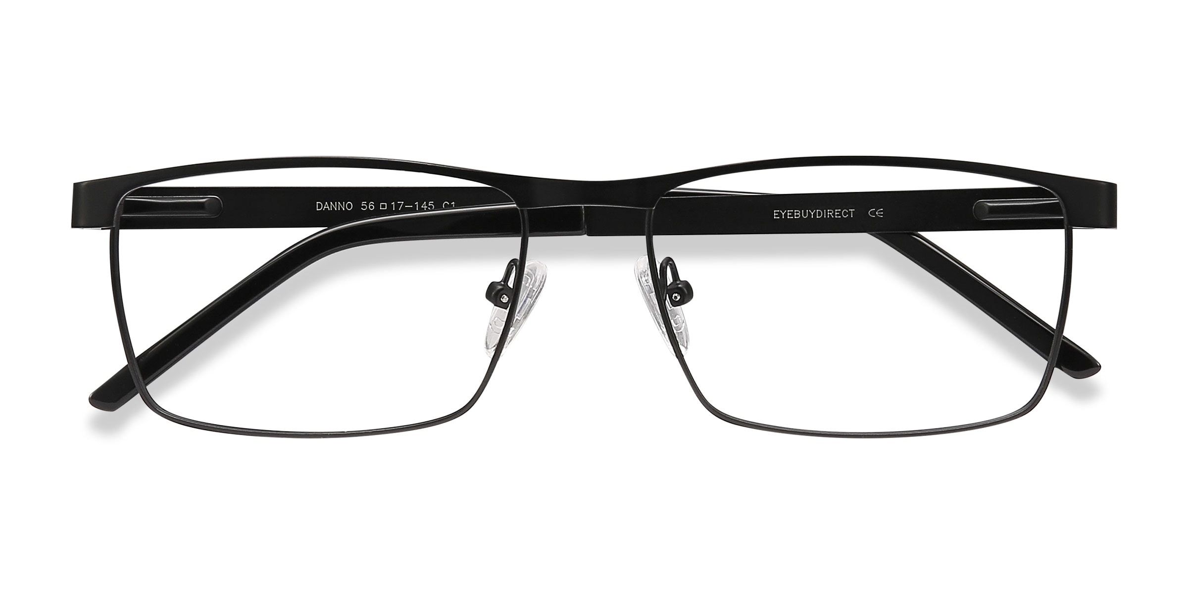 Danno Rectangle Black Glasses for Men | Eyebuydirect
