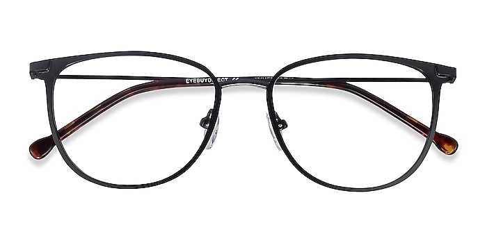 Black Shimmer -  Metal Eyeglasses