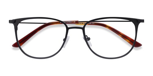 Unisex S Oval Black Metal Prescription Eyeglasses - Eyebuydirect S Vita