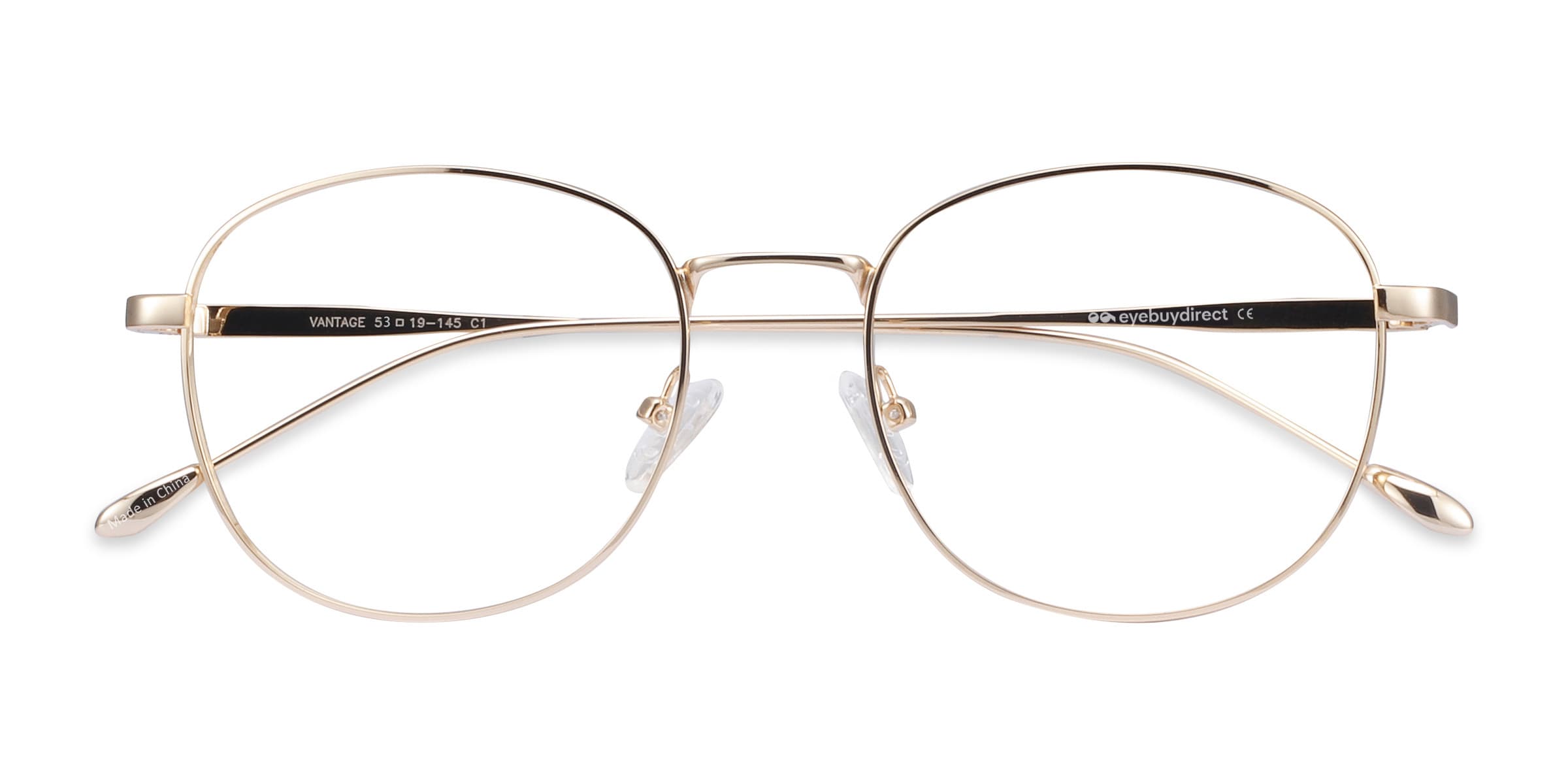 Vantage Square Golden Full Rim Eyeglasses | Eyebuydirect