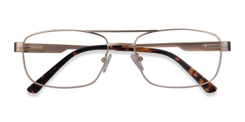 Male S Aviator Gold Metal Prescription Eyeglasses - Eyebuydirect S Stan