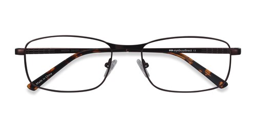 Male S Rectangle Coffee Metal Prescription Eyeglasses - Eyebuydirect S Madon