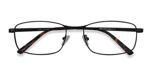 Male S Rectangle Black Metal Prescription Eyeglasses - Eyebuydirect S Madon