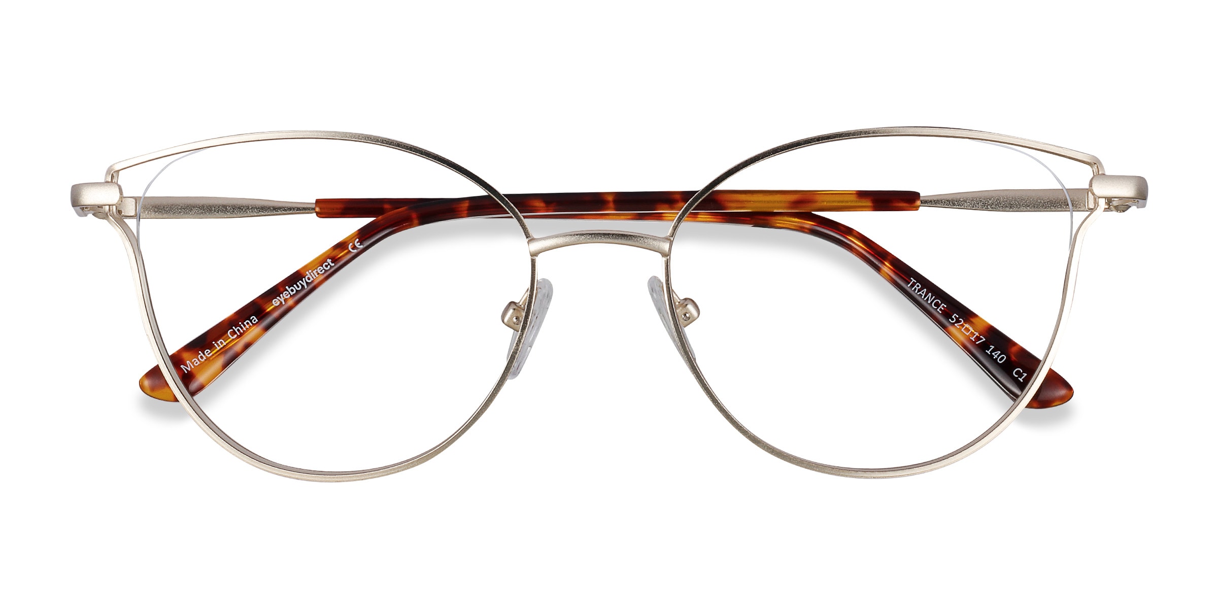 Gold frame cat store eye glasses