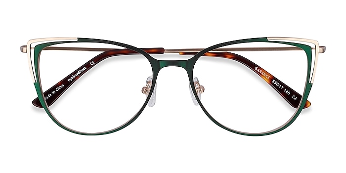 Green & Gold Garance -  Lightweight Metal Eyeglasses