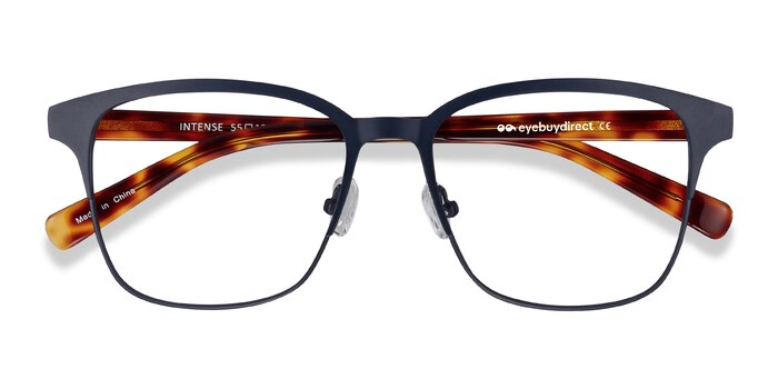 Navy Blue & Tortoise Intense -  Geek Acetate, Metal Eyeglasses