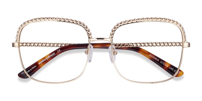 Astoria Square Gold Glasses for Women | Eyebuydirect Canada