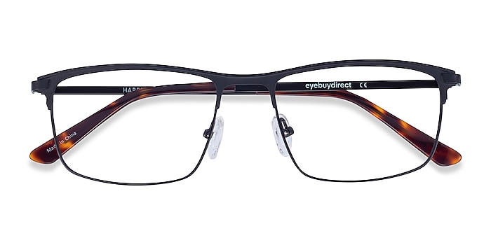 Black Harrison -  Lightweight Metal Eyeglasses