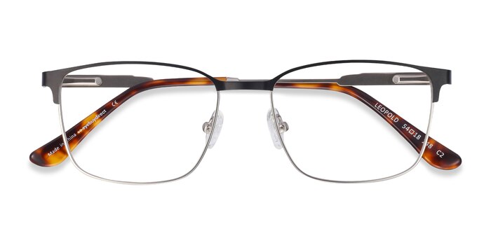 Black Leopold -  Metal Eyeglasses
