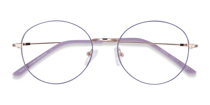 Purple & Gold Arbus -  Lightweight Metal Eyeglasses
