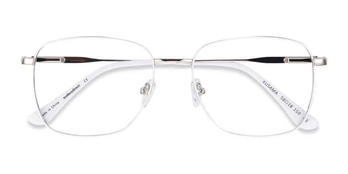 White & Silver Kusama -  Vintage Metal Eyeglasses