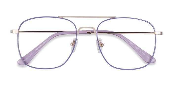 Purple & Gold Perry -  Vintage Metal Eyeglasses
