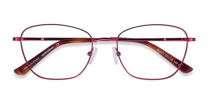 Raspberry Ingrid -  Metal Eyeglasses