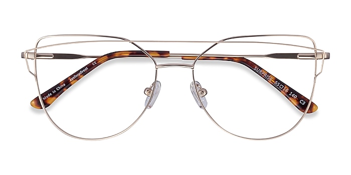 Matte Light Gold Surprise -  Fashion Metal Eyeglasses