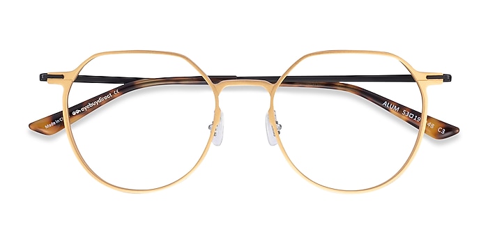 Gold & Black Alum -  Aluminium Alloy Eyeglasses