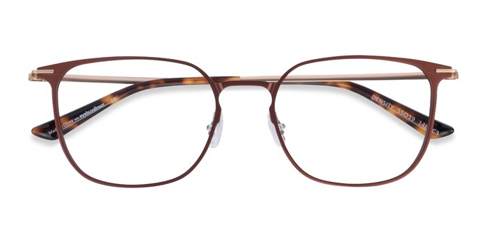 Brown & Gold Density -  Aluminium Alloy Eyeglasses