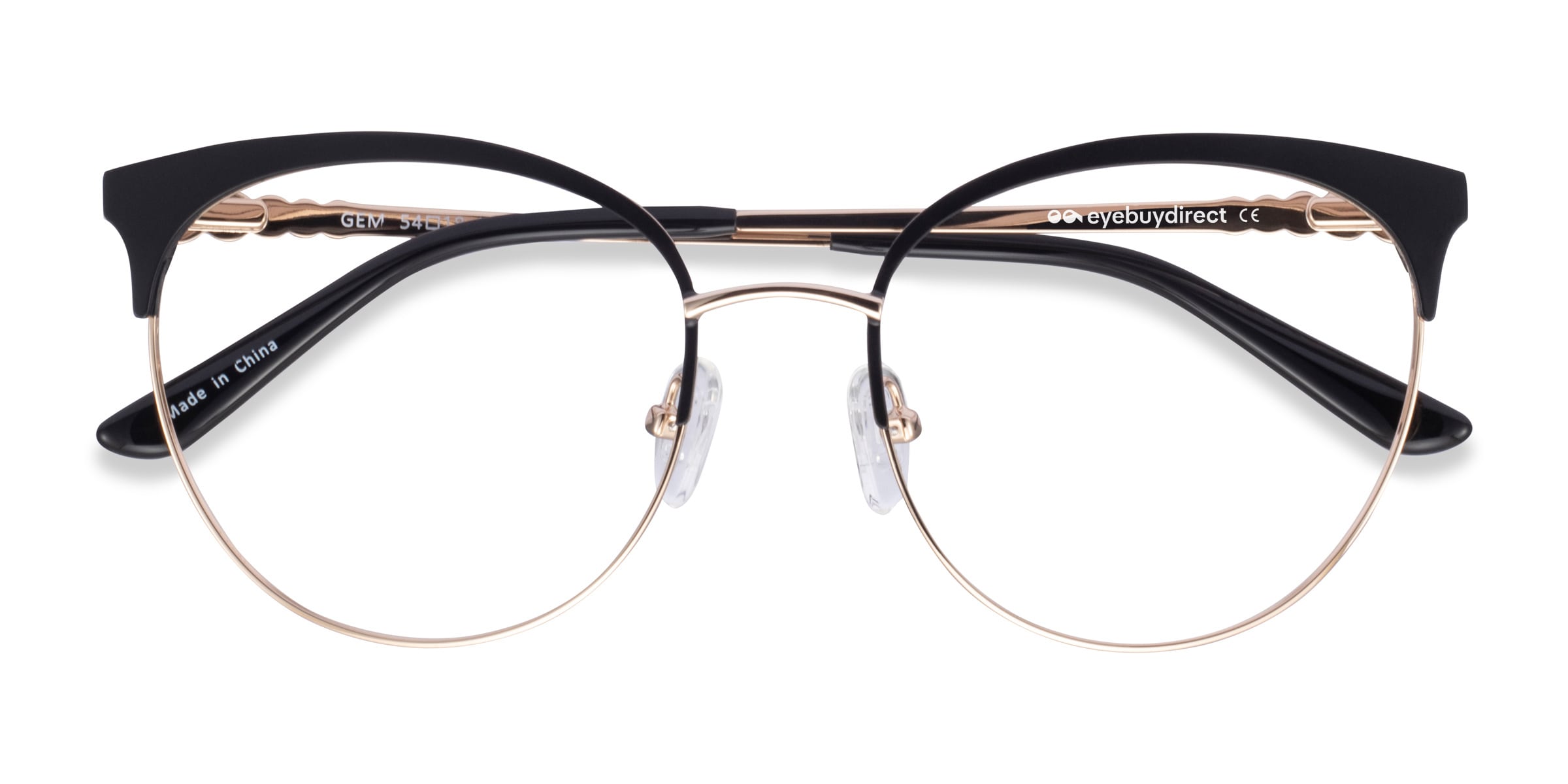 Gold frame outlet cat eye glasses