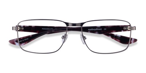 Male S Rectangle Matte Gunmetal Acetate,Metal Prescription Eyeglasses - Eyebuydirect S Possibility