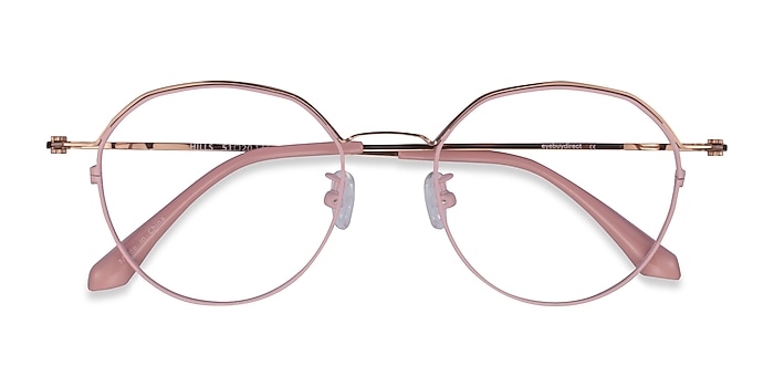 Pink  Rose Gold Hills -  Metal Eyeglasses