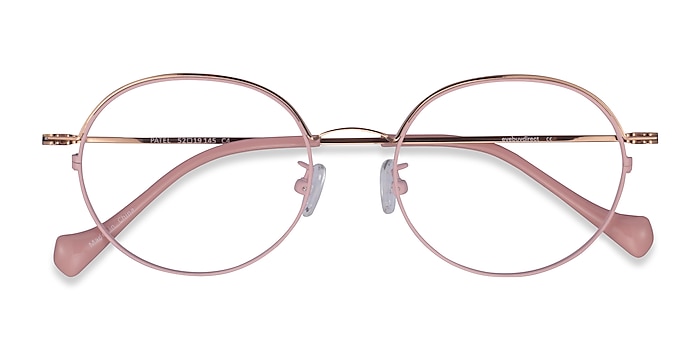Pink  Rose Gold Patel -  Metal Eyeglasses