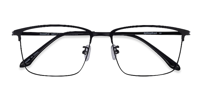 Black Example -  Metal Eyeglasses
