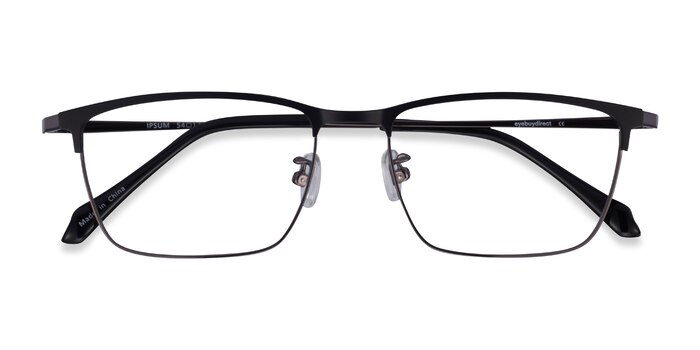 Black  Gunmetal Ipsum -  Metal Eyeglasses