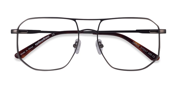Matte Gunmetal Carlo -  Metal Eyeglasses