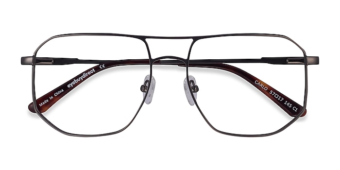 Matte Gunmetal Carlo -  Metal Eyeglasses